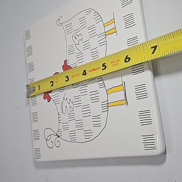 Vintage 2003 Blue Sky Clay Works Chicken Ceramic Trivet - Picture 5 of 5